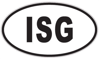 ISG - 3 Letter Initials Oval Sticker
