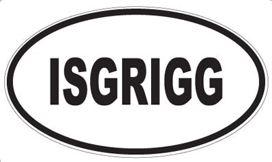 ISGRIGG - Oval Magnet