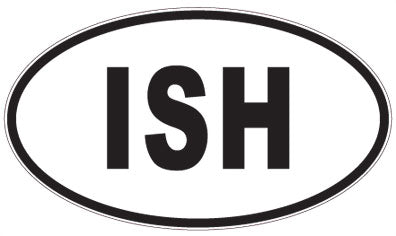ISH - 3 Letter Initials Oval Sticker