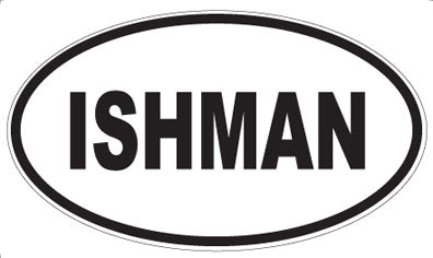 ISHMAN - Oval Sticker