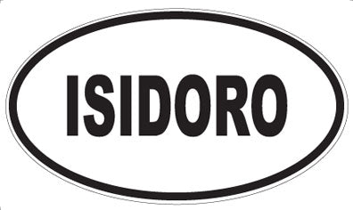 ISIDORO - Oval Sticker