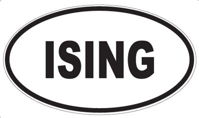 ISING - Oval Sticker