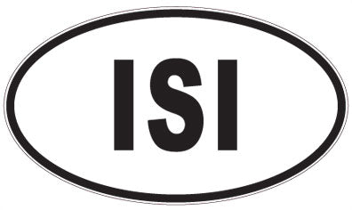 ISI - 3 Letter Initials Oval Magnet