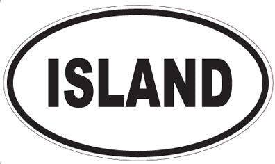 ISLAND - Oval Sticker