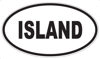 ISLAND - Oval Magnet