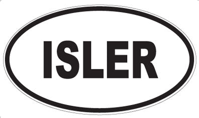 ISLER - Oval Sticker