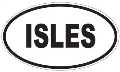 ISLES - Oval Sticker