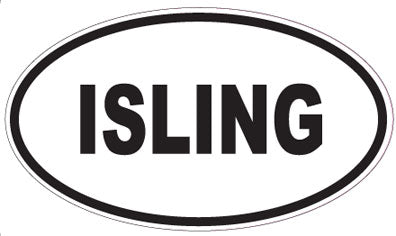 ISLING - Oval Sticker