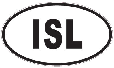 ISL - 3 Letter Initials Oval Magnet
