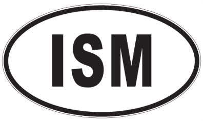 ISM - 3 Letter Initials Oval Magnet