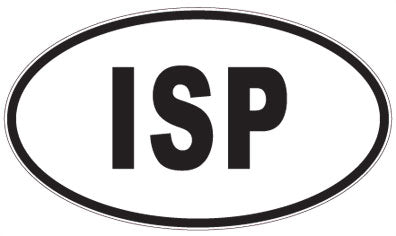 ISP - 3 Letter Initials Oval Sticker