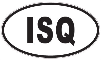 ISQ - 3 Letter Initials Oval Magnet