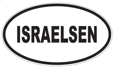 ISRAELSEN - Oval Sticker