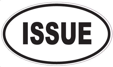 ISSUE - Oval Sticker