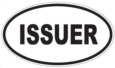 ISSUER - Oval Sticker