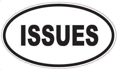 ISSUES - Oval Sticker
