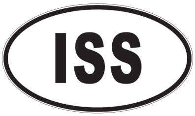 ISS - 3 Letter Initials Oval Magnet