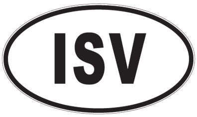 ISV - 3 Letter Initials Oval Magnet