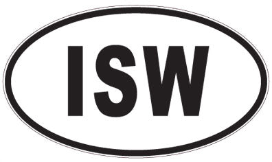 ISW - 3 Letter Initials Oval Magnet