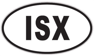 ISX - 3 Letter Initials Oval Magnet