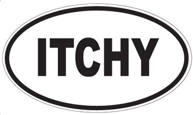 ITCHY - Oval Magnet