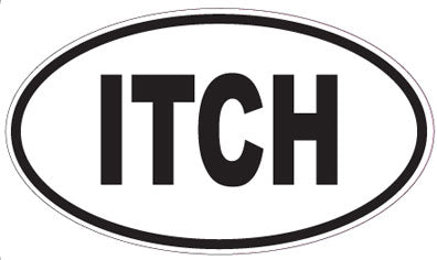 ITCH - Oval Sticker