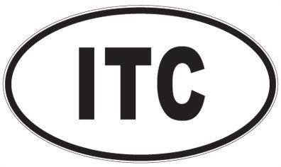 ITC - 3 Letter Initials Oval Magnet