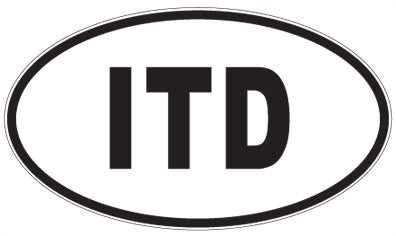 ITD - 3 Letter Initials Oval Magnet