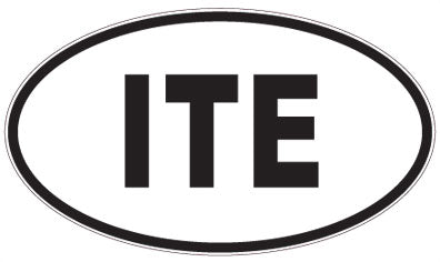 ITE - 3 Letter Initials Oval Sticker