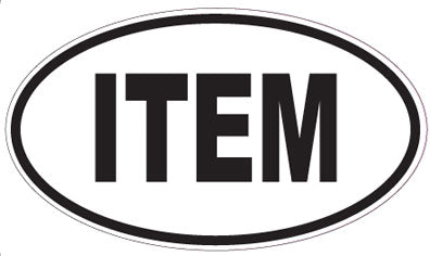 ITEM - Oval Sticker