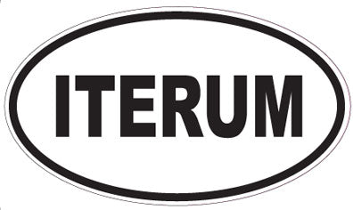 ITERUM - Oval Sticker
