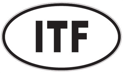ITF - 3 Letter Initials Oval Sticker