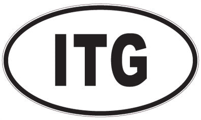 ITG - 3 Letter Initials Oval Sticker