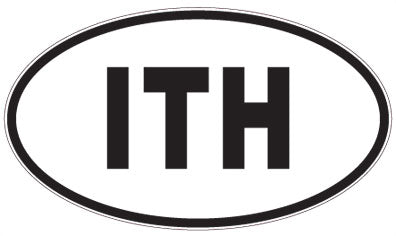 ITH - 3 Letter Initials Oval Magnet