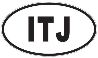 ITJ - 3 Letter Initials Oval Magnet