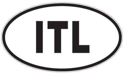 ITL - 3 Letter Initials Oval Magnet