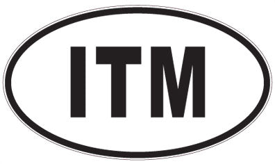 ITM - 3 Letter Initials Oval Sticker
