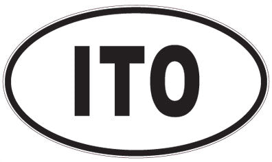 ITO - 3 Letter Initials Oval Sticker