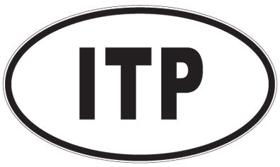 ITP - 3 Letter Initials Oval Sticker