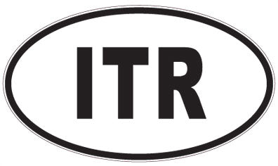 ITR - 3 Letter Initials Oval Magnet