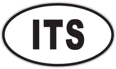 ITS - 3 Letter Initials Oval Magnet