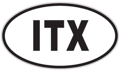 ITX - 3 Letter Initials Oval Sticker