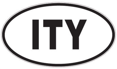 ITY - 3 Letter Initials Oval Sticker