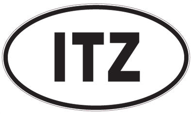 ITZ - 3 Letter Initials Oval Magnet