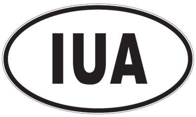 IUA - 3 Letter Initials Oval Sticker