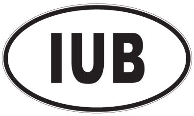 IUB - 3 Letter Initials Oval Magnet