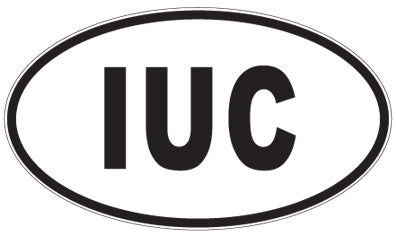 IUC - 3 Letter Initials Oval Sticker