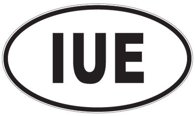 IUE - 3 Letter Initials Oval Sticker