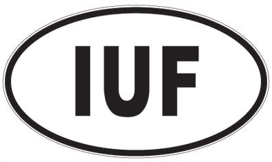 IUF - 3 Letter Initials Oval Sticker