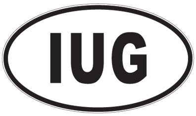 IUG - 3 Letter Initials Oval Magnet